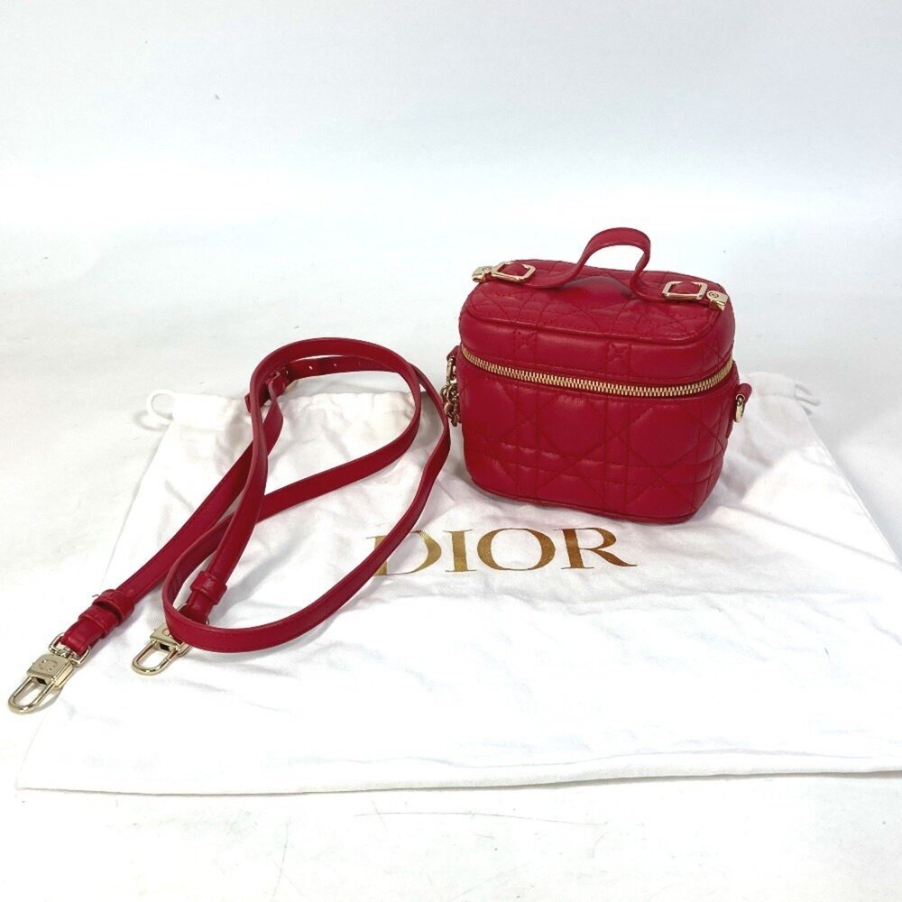 CHRISTIAN DIOR Red Leather Shoulder Bag - Picture 14 of 14